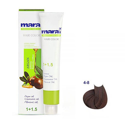 رنگ مو مارال سری شکلاتی حجم 100 میلی لیتر شماره 4.8 رنگ قهوه ای شکلاتی متوسط