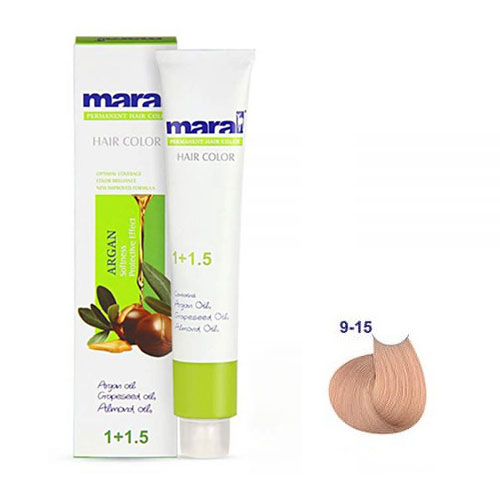 رنگ مو مارال سری شنی حجم 100 میلی لیتر شماره 9.15 رنگ شنی صحرایی