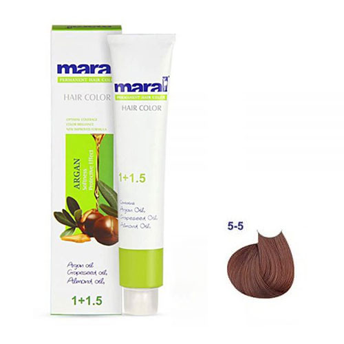 رنگ مو مارال سری طلایی حجم 100 میلی لیتر شماره 5.5 رنگ قهوه ای طلایی روشن