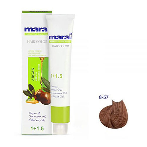 رنگ مو مارال سری عسلی حجم 100 میلی لیتر شماره 8.57 رنگ بلوند عسلی روشن