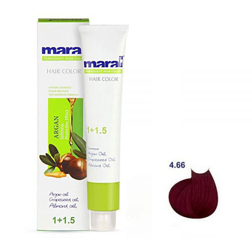 رنگ مو مارال سری قرمز حجم 100 میلی لیتر شماره 4.66 رنگ اناری