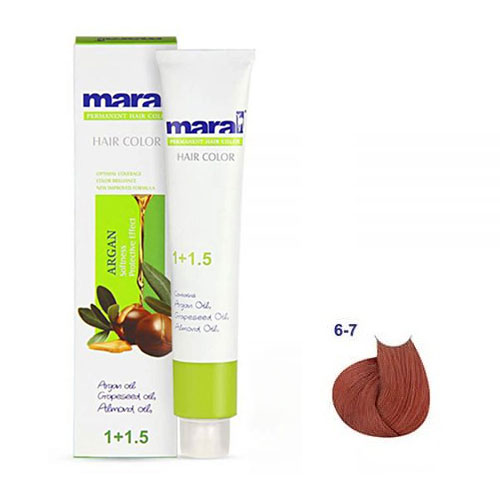 رنگ مو مارال سری مسی حجم 100 میلی لیتر شماره 6.7 رنگ بلوند مسی تیره