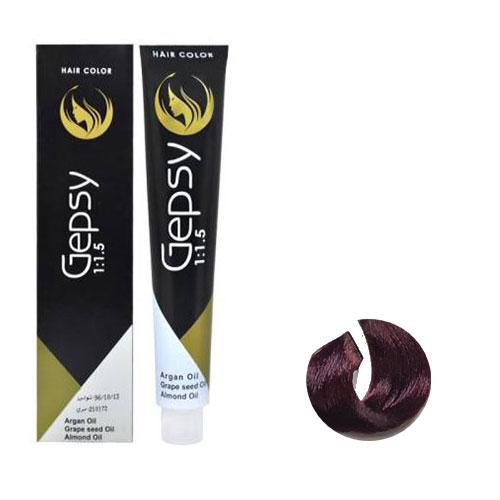 رنگ مو جیپسی سری شرابی شماره 6.66 رنگ شرابی خیلی روشن