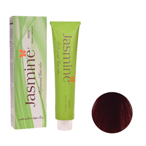 رنگ مو جاسمین سری شرابی قرمز شماره 7.62 رنگ بلوند شرابی قرمز متوسط