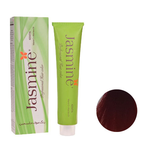 رنگ مو جاسمین سری مسی قرمز شماره 5.64 رنگ قهوه ای مسی قرمز روشن