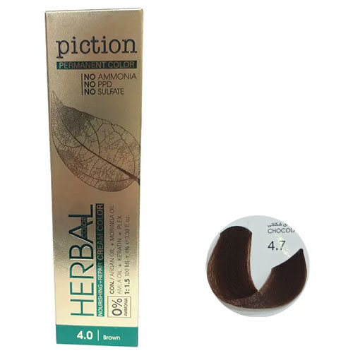 رنگ مو پیکشن سری شکلاتی شماره 4.7 رنگ قهوه ای شکلاتی حجم 100 میل