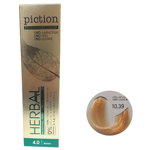 رنگ مو پیکشن سری بیسکوییتی شماره 10.39 رنگ بیسکوییتی خیلی روشن حجم 100 میل