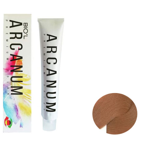 رنگ مو آرکانوم سری شکلات پرتقالی 120 میل شماره 6.84  رنگ بلوند شکلات پرتقالی تیره