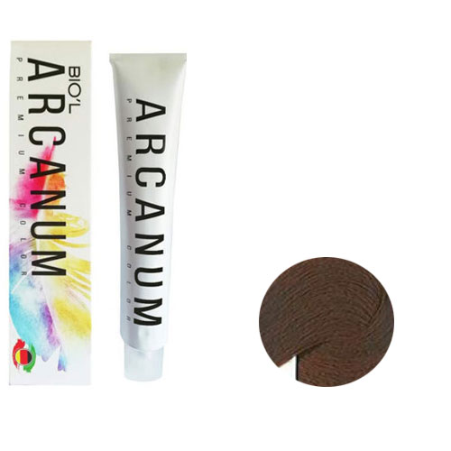 رنگ مو آرکانوم سری گوشتی 120 میل شماره  5.85  رنگ سوپر قهوه ای گوشتی روشن