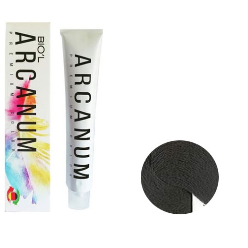 رنگ مو آرکانوم سری دودی 120 میل شماره  1.1  رنگ مشکی پر کلاغی