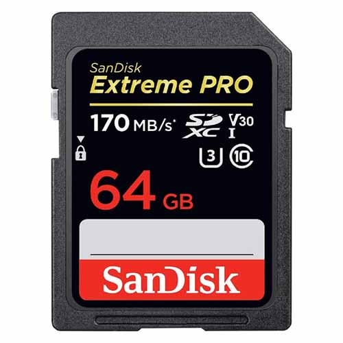 کارت حافظه SD سندیسک مدل SD Card 64GB 170mbs ظرفیت 64 گیگابایت