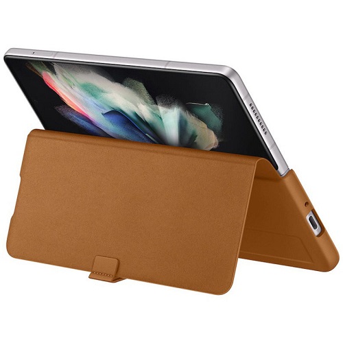 کیف کلاسوری سامسونگ مدل Leather Flip Cover سامسونگ Galaxy Z Fold3 5G