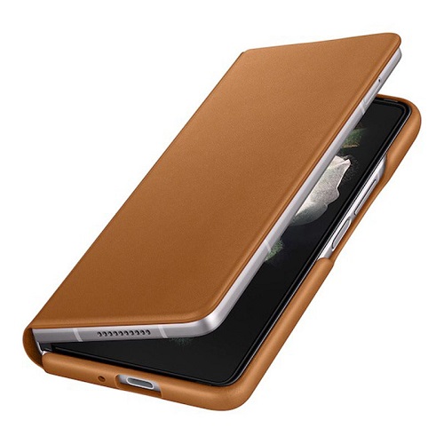 کیف کلاسوری سامسونگ مدل Leather Flip Cover سامسونگ Galaxy Z Fold3 5G