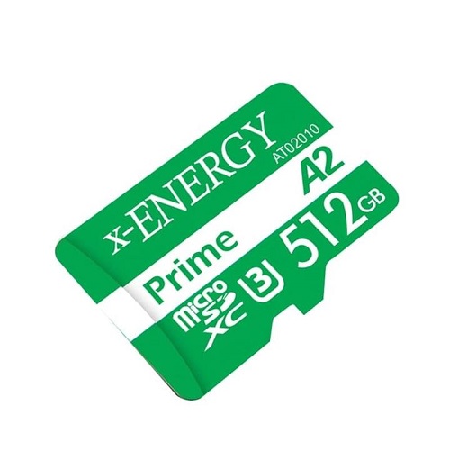 کارت حافظه microSDXC ایکس انرژی مدل Prime کلاس A2 استاندارد UHS-I U3 سرعت 80MBps ظرفیت 512 گیگابایت به همراه آداپتور SD
