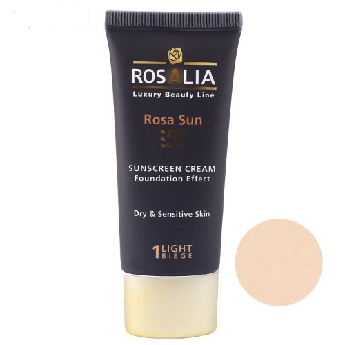 رزالیا ضدآفتاب رنگی بژ روشن ۱ پوست چرب و جوشدار SPF 50