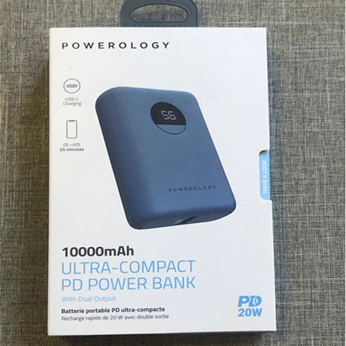 شارژر همراه پاورولوجی مدل PPBCHA04 ظرفیت 10000 میلی‌ آمپر ساعت