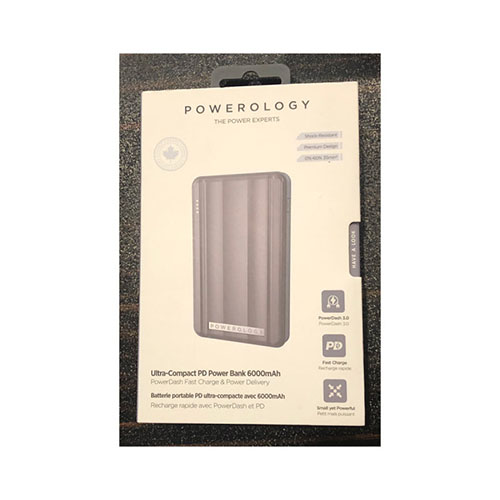 شارژر همراه پاورولوجی مدل P6PBGY ظرفیت 6000 میلی آمپر ساعت