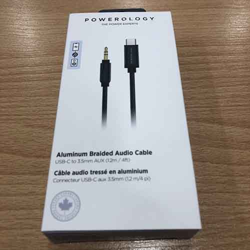 کابل تبدیل USB-C به AUX پاورولوجی مدل P12CAUGY طول 1.2 متر