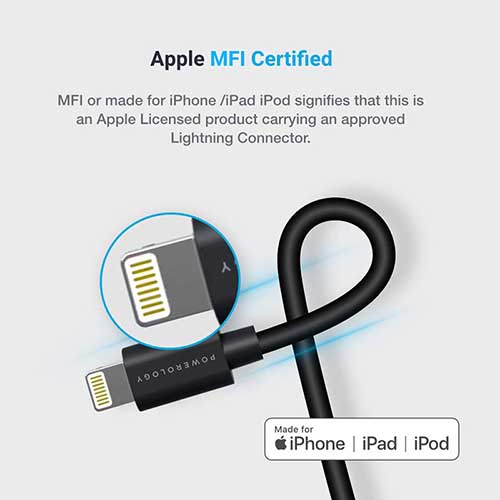 کابل تبدیل USB-C به لایتنینگ مدل P025BCLBK طول 0.25 متر