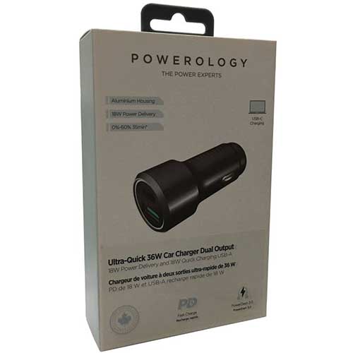 شارژر فندکی پاورولوجی مدل PQCPDCCBK