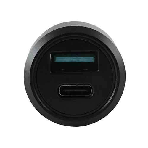 شارژر فندکی پاورولوجی مدل PQCPDCCCBK کد PS1033 به همراه کابل تبدیل لایتنینگ