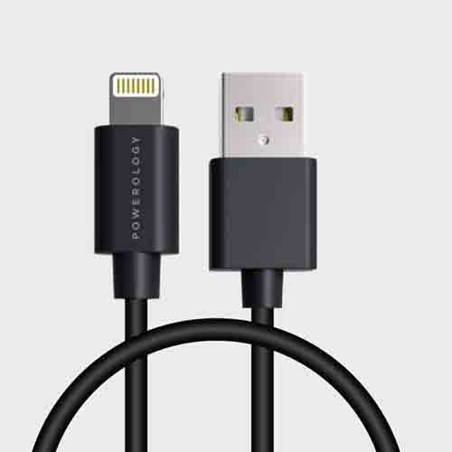 کابل تبدیل USB به لایتنینگ پاورولوجی مدل p12blbl طول 1.2 متر