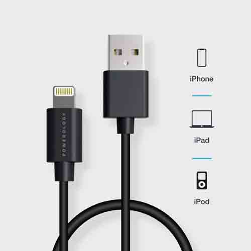 کابل تبدیل USB به لایتنینگ پاورولوجی مدل p12blbl طول 1.2 متر