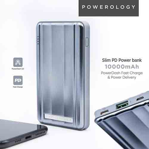 شارژر همراه پاورولوژی مدل P10QCPDGY ظرفیت 10000 میلی آمپر ساعت