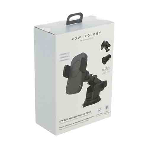 پایه نگهدارنده و شارژر بی سیم گوشی موبایل پاورولوجی مدل PCCSR001