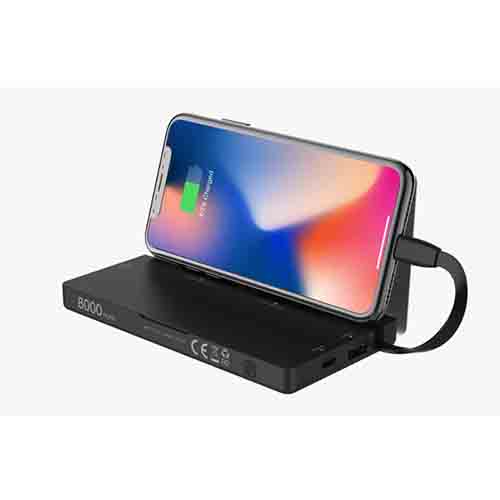 شارژر همراه پاورولوجی مدل P8X8PS ظرفیت 8000 میلی آمپر ساعت مجموعه ۳ عددی به همراه پایه شارژ