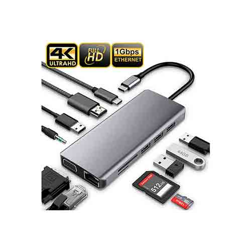 هاب 11 پورت USB-C پاورولوجی مدل P11CHBGY