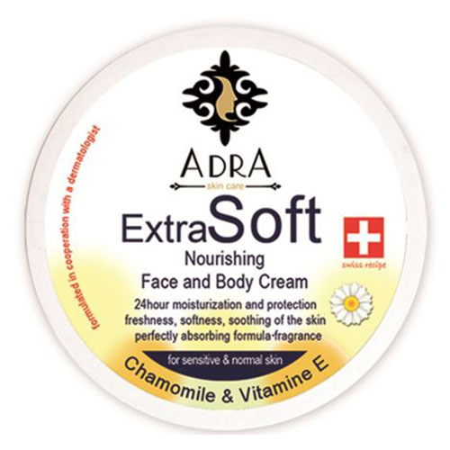 کرم مرطوب کننده و ترمیم کننده آدرا مدل Extra Soft حجم 200 میلی لیتر