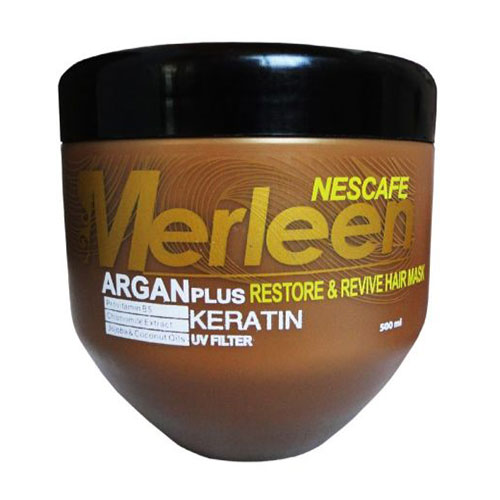 ماسک احیا کننده موی آسیب دیده و رنگ شده مرلین مدل Restore And Revive حجم 500 میلی لیتر