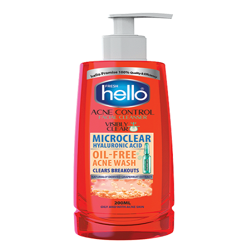 ژل شستشو، کنترل کننده چربی پوست و ضد آکنه هلوHello